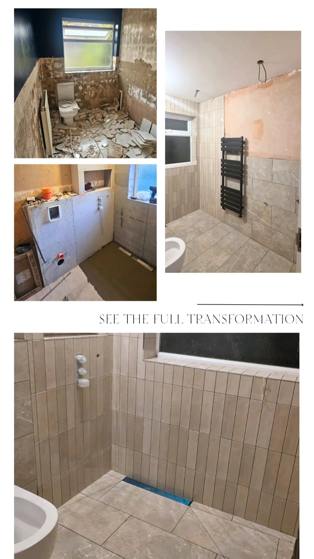 Bathroom transformation upgrade Bathroom design with new layout