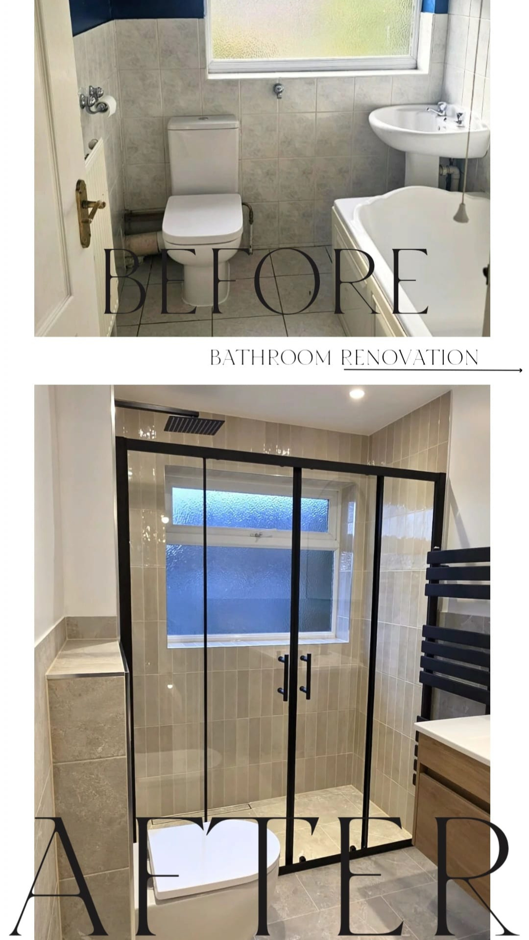 Bathroom design with new layout